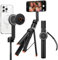Spigen 66 MagSafe Auto-Opening Selfie Stick Tripod Dual Magnetic Mount, Bluetooth Remote, Extendable & Foldable Included Metal Ring & Wrist Strap for iPhone, Galaxy, Pixel, Xiaomi etc - Black