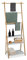 Relaxdays Porte-Serviettes, 3 Barres, 3 étagères, Meuble Serviettes, HxLxP: 151x64,5x32 cm, Bambou, MDF, Nature/Blanc