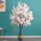 Generisch Gummibaum künstlich, Kirschblüte Kunststoff-Bäume, grün weiß rosa Hochzeit dekorative Bäume, mit Bambus-Töpfe, extra große große Faux Pflanzen Baum Indoor Outdoor-Deko
