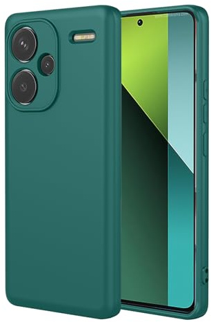 OEURVQO Case for Xiaomi Redmi Note 13 Pro+ 5G,Liquid Silicone Case,Anti-Scratch Soft Microfiber Lining,Full Body Protective Phone Cover for Xiaomi Redmi Note 13 Pro Plus 5G,Dark Green