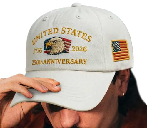 Generisch US 250th Cap | Verstellbarer Hut Mit Design Für 250 Jahre Amerika,Herren Accessoires für Geburtstagsfeier,Geburtstag