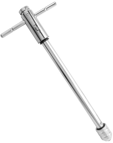 Treki Long Clés à Tarauds à Rochet Clé à Cliquet à Poignée en T Réglable Taraud à Cliquet Support de Robinet à Cliquet M3-M8 pour Porte-Taraud Accessoires de Taraudage Manuel