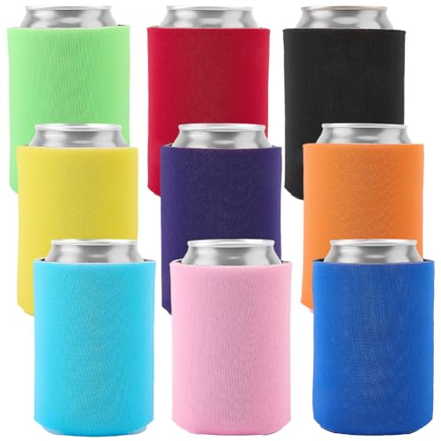 CRASPIRE Fundas Latas Estándar 9 oz Antideslizantes Aislantes Tela Suave Cerveza Neopreno Agua Y Bebidas 12 unidad