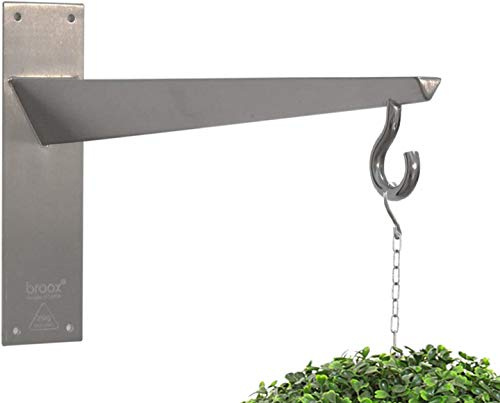 Braax Tetrahedron - Hanging Basket Bracket Outdoor Indoor for Planters, Bird Feeders, Solar Lights, Wind Chimes, Lanterns : Stainless Steel Heavy Duty