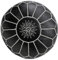 ALMADIH Marokkanischer Echtleder Pouf Leder Sitzkissen schwarz - gefüllt geliefert - 100% Handarbeit Sitzsack Ottoman orientalische Lederkissen Bodenkissen (Pouf schwarz)