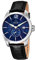 Jaguar Watches J663/2 Herren-Armbanduhr aus Leder, Blau/Schwarz, Armband