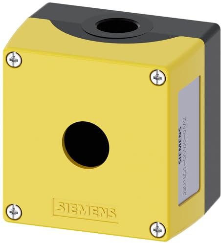 SIEMENS Sirius ACT Drucktaster-Gehäuse, 1 x Ø 22mm, 85 x 64 x 89.4mm, Gelb, Metall, IP66, IP67, IP69