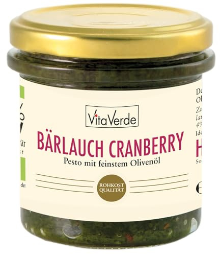 Vita Verde Bio Bärlauch Cranberry Pesto Heldenkraut, 140 g