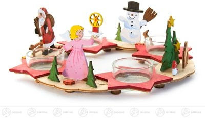 Rudolphs Schatzkiste Ersatzteile & Bastelbedarf Bastelsatz Adventskranz Breite x Höhe x Tiefe 24 cmx8 cmx24 cm NEU Erzgebirge Bastelset Selbstbausatz
