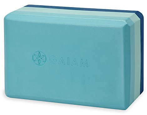 Gaiam Yogablock - Stützender Latexfreier Eva-Schaum Weiche rutschfeste Oberfläche für Yoga, Pilates, Meditation, Skyline