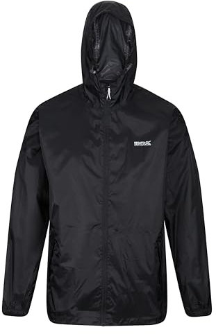 Regatta Herren Regenjacke Pack It III wasserfest (L) (Schwarz)