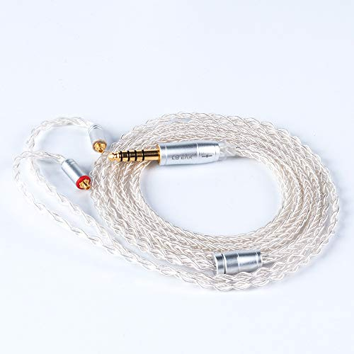 KINBOOFI KBEAR MMCX Earphone Cable, 8 Core Silver Plated Copper Balanced HiFi Detachable Extension Cord TRRRS 4 Pole Replacement IEM Wire for BGVP DM7 DMG TIN T3 T2