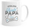 SpecialMe® personalisierte Kaffee-Tasse stolze Hundepapa von [Hundename] personalisierte Geschenke Hundebesitzer Weiss Keramik-Tasse