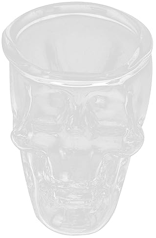 Vaso de cristal, vaso de cristal Innovador vaso transparente con cabeza de calavera Vasos de cristal para cócteles