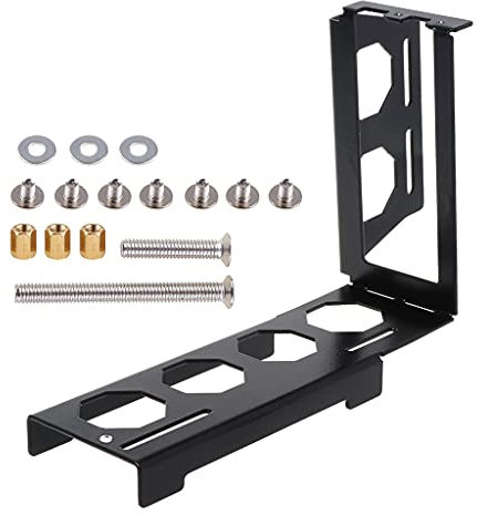 Ocobudbxw châssis de Bureau Bricolage Support de Carte Graphique en métal Riser boîtier ATX Vertical Fixe PCI-E 16xx16 Supports internes Support Stent Stand