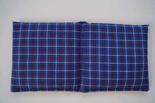 Körnerkissen Weizen 2-Kammern 22cmx11cm blau kariert