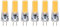 Fafeicy 6 Bombillas LED GY6.35 de 5 W, Bombilla COB, Bombilla de Silicona, Bombilla COB para Candelabros, Lámparas de Techo, Lámparas de Ventilador de Techo, AC12V/DC12-24V(Blanco cálido)
