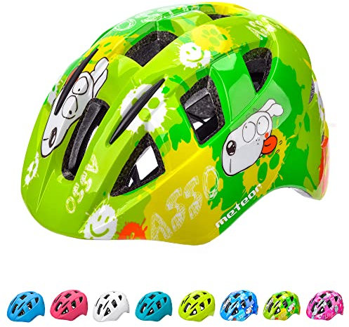 meteor Casco Bici ideale per bambini Caschi Downhill Enduro Ciclismo MTB Scooter Helmet Ideale per Tutte Le Forme di attività in Bicicletta Helmo