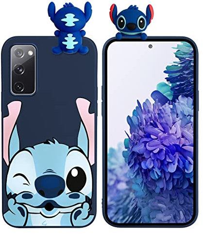 Schutzhülle Kompatibel mit Samsung Galaxy S20 FE/S20 Lite Hülle 6,5,Weich Silikon Stitch 3D Puppe Karikatur Muster Süßes Charakter Design,Fallschutz Stoßfest Handyhülle für Samsung S20 Fan Edition