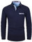 LIUPMWE Poloshirt Herren Langarm Getäfelt T Shirts Männer Hemd T-Shirt Slim Fit Golf Sports,Blau,XL