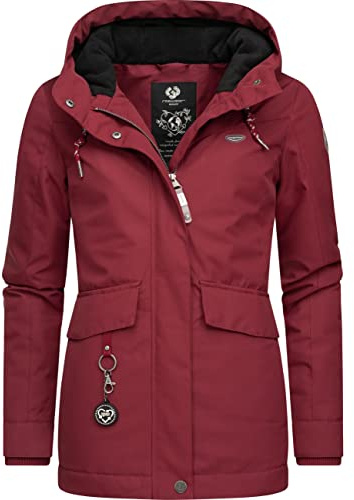 Ragwear Damen warme Winterjacke wasserdicht Jazmin Remake II Intl. Wine Red22 Gr. S