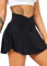 Navneet Tennisrock Damen Minirock Skort Hosenrock Kurz Rock mit Hose Faltenrock Sommer Golf Sportrock Mini Skirt Schwarz M