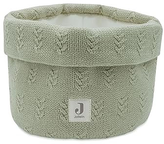 Jollein 580-001-67049 Pflegekörchen/Wickeltischkörbchen Strick Grain Knit olive
