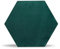 Rebel of Styles - Luxury Velvet Textile Hexagon Green - 0,058m² / 1 Stück - 3D Gepolsterte Wandpaneele/Verkleidung/Verblender - Polsterpaneel mit Samt Wandkissen für effektiven Wandschutz
