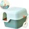 BPS Aseo Cerrado para Gato Arenero Cubierto con Pala Sanitaria Bandeja Arena para Mascotas Gatos 2 Colores 50 x 51 x 39 cm (5566 Verde) BPS-5566VE