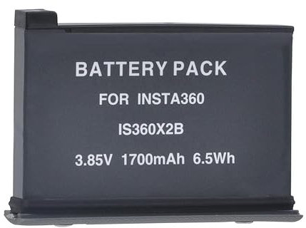 szyuya IS360X2B - Batería de Repuesto para videocámara (1700 mAh, 6,5 WH, con Accesorios panorámicos Insta360 One X2)
