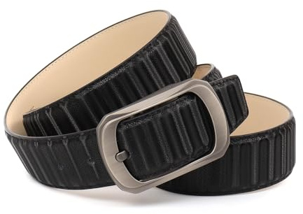 Anthoni Crown Unisex Damengürtel Gürtel, Schwarz, 100