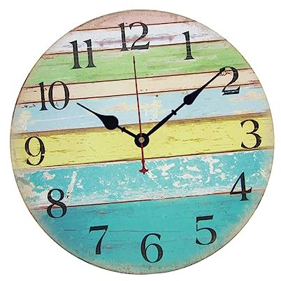 Zerodeko Retro Holz Wanduhren Stille Wanduhr Im Vintage-Design Für Wohnzimmer Schlafzimmer Und Büro Dekorative Holz-wanduhr Ohne Batterie