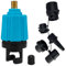 yuejuhe Adaptador Valvula Paddle Surf Inflador, Inflable Adaptador Bomba Aire Sup Hinchador con 4 Boquillas de Aire, para Kayak, Tabla de Paddle Surf, Canoa (Azul)