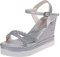 Scarpe Con Plateau Tacco Alto Sandali Punta Aperta Moda Sandalo Estivo Aperte Peep Toe Zeppe Sandali Sandali Da Donna Alte Con Zeppa Casual Elegante Gioiello Comodo Spiaggia E Mare Piscina