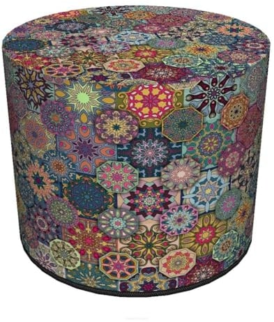 Bertoni Hocker Sitzhocker Pouf Sitzpuff Puff Aus Filz 40 x 40 cm Rund Stabil Abnehmbarer Bezug Waschbar Valencia