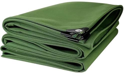 Large Waterproof Tarp 1x1m 1x2m 2x2m 2x2.5m 3x4m 4x4m Heavy Duty Canvas with PVC Coating Tarp with Eyelets Grommets Reinforced, Outdoor Use for Rainproof Tents, Car Covers, Pergolas, Kennels(1.5x4m)