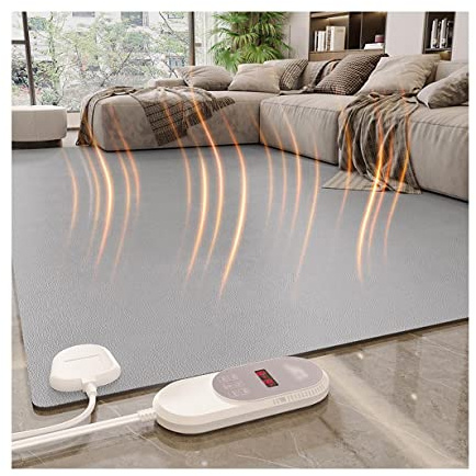GYDUHYE Heated Floor Mat Large Size for Indoor Electric Heating - Under Desk Foot Warmer Carpet Rug for Office and Home with Carbon Crystal Technology