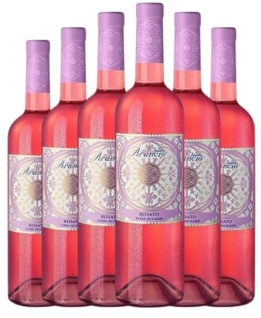 Feudo Arancio Rosato Nero d'Avola Terre Siciliane 75 cl Rosé-Wein (Karton mit 6 Flaschen von 75 cl)