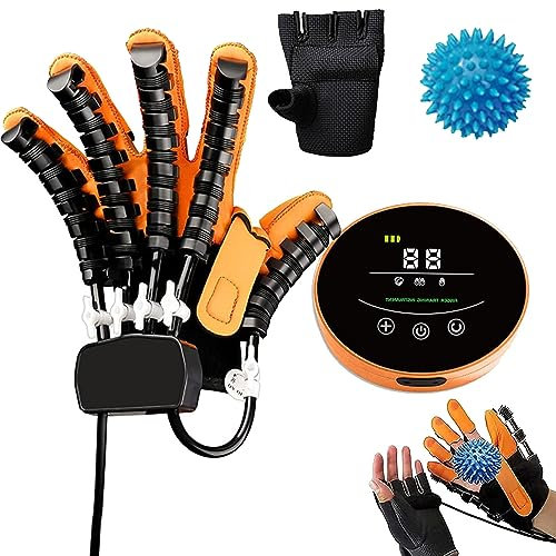 Finger-Rehabilitationstrainer, Rehabilitationsroboter-Handschuhe für Hemiplegie, Schlaganfall, Arthritis, lindert Handsteifheit, linke und rechte Hand Orthese