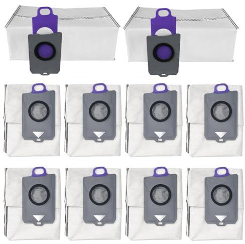 Lot de 10 sacs à poussière compatibles avec aspirateur robot Narwal Freo Z Ultra (ne convient pas pour Freo X Ultra), sacs de rechange à 3 couches