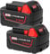 ASUNCELL 2 Pack 18V 5.5Ah Replacement for Milwaukee 18V Battery Compatible with Milwaukee Battery and Charger M-18 48-11-1840 48-11-1828 48-11-1820 48-11-1815 48-11-1850 Cordless Power Tools
