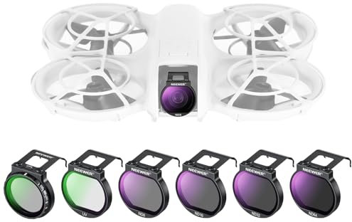 Neewer ND Filter Set Compatible with DJI NEO, 6 Pack ND8/ND16/ND32/ND64/CPL/UV Neutral Density Circular Polarizer Drone Accessories Slim Multicoated HD Optical Glass, FL-N31