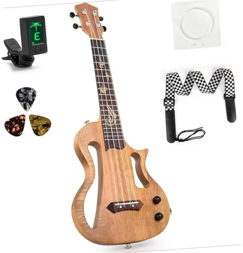 Ukulele, 23-Zoll-Ukulele, Geeignet Für Anfänger Und Profis Für Üben Oder Aufführen Mit Italienischen Nylonsaiten