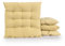 BESCH Pack 4 Cojines para Silla Usos Interior y Exterior 40x40x5cm Extra Suave - Cojin de Asiento Decorativo Funda de Poliéster y Relleno de Fibra Hueca Lavable Cómodos Acolchados (Zigzag Amarillo)