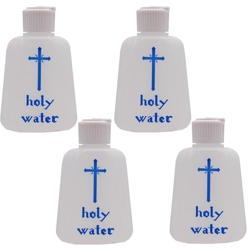 CBC Distributors Holy Water Bottle 150ml Reusable Empty Plastic Dispenser with Easy Flip Sprinkle Top (4)