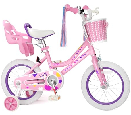 XJD Girls Bike for Toddlers 3-9, 12 14 16 Inch Kids Bike