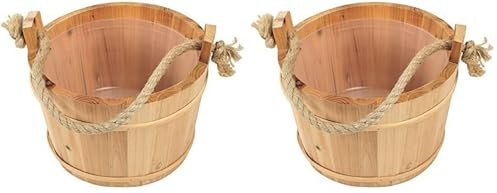 Croll & Denecke Seau en bois pour sauna Diamètre 28 cm (Lot de 2)