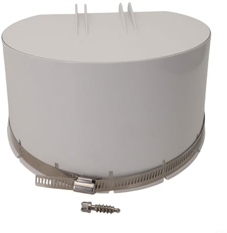 CashMuch Tuyau de vidange en PVC - Clapet anti-retour - Avec protection contre les insectes - 50 à 160 mm - Empêche l'eau - Pour le drainage extérieur du balcon (160 mm)