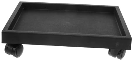 Toyvian Vassoio Rettangolare per Fioriere con Ruote Base Piante in Vetro Temperato Spessa Supporto Mobile con Sottovaso Antigoccia per ed Esterni