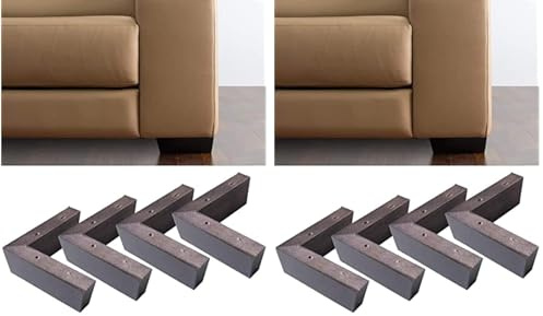 IPEA 4X Möbelfüße Sofa Füße aus Holz Farbe Wengé – Höhe 50 mm – Made in Italy – Fuße fur Möbel, Sofas, Schränke – Eckfüße - Beine in Kegelform Massivholz fur Sessel (Packung mit 2)